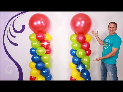 Como hacer una columna de globos