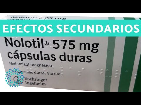 Efectos secundarios del nolotil en ancianos