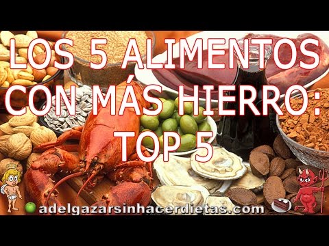 Alimentos con alto contenido en hierro