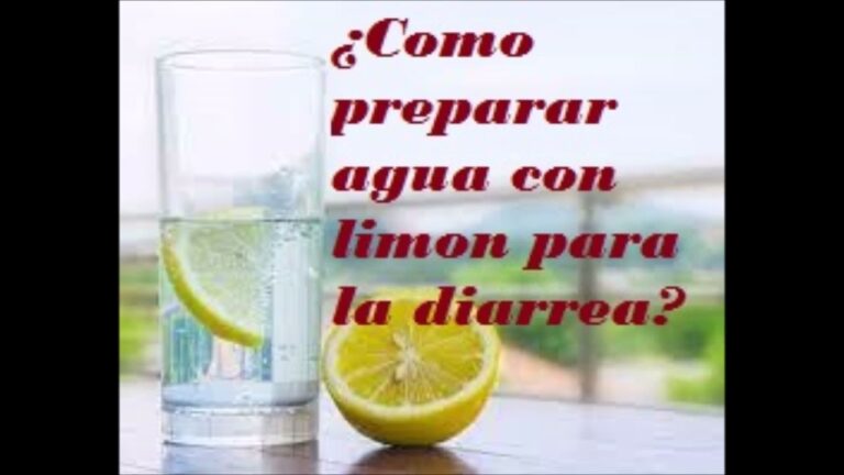 Agua de limon para la diarrea